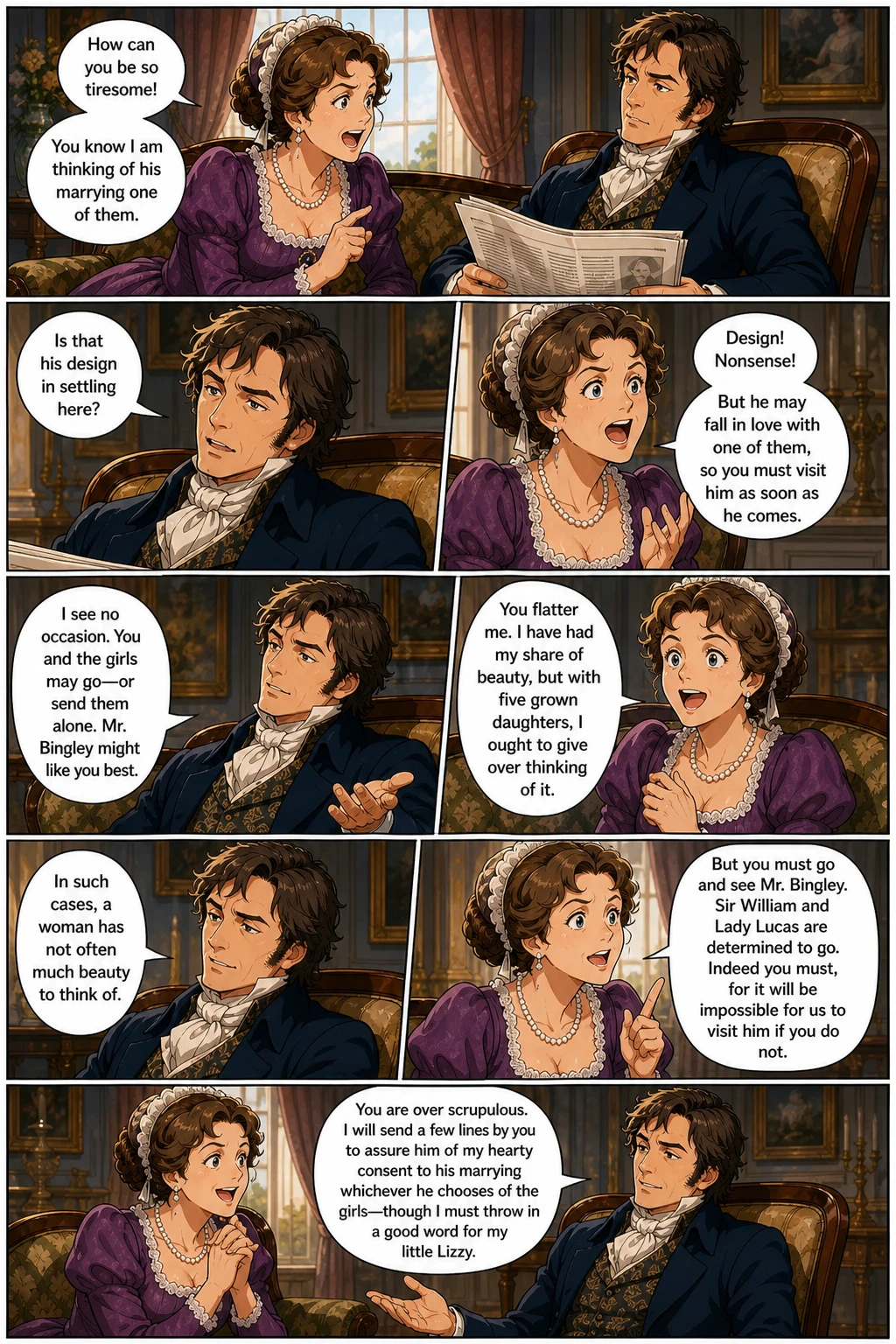 Pagina fumetto demo da PRIDE & PREJUDICE