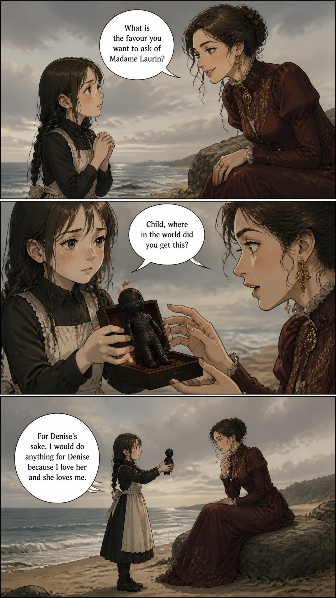 Demo comic page from The Little Black Doll