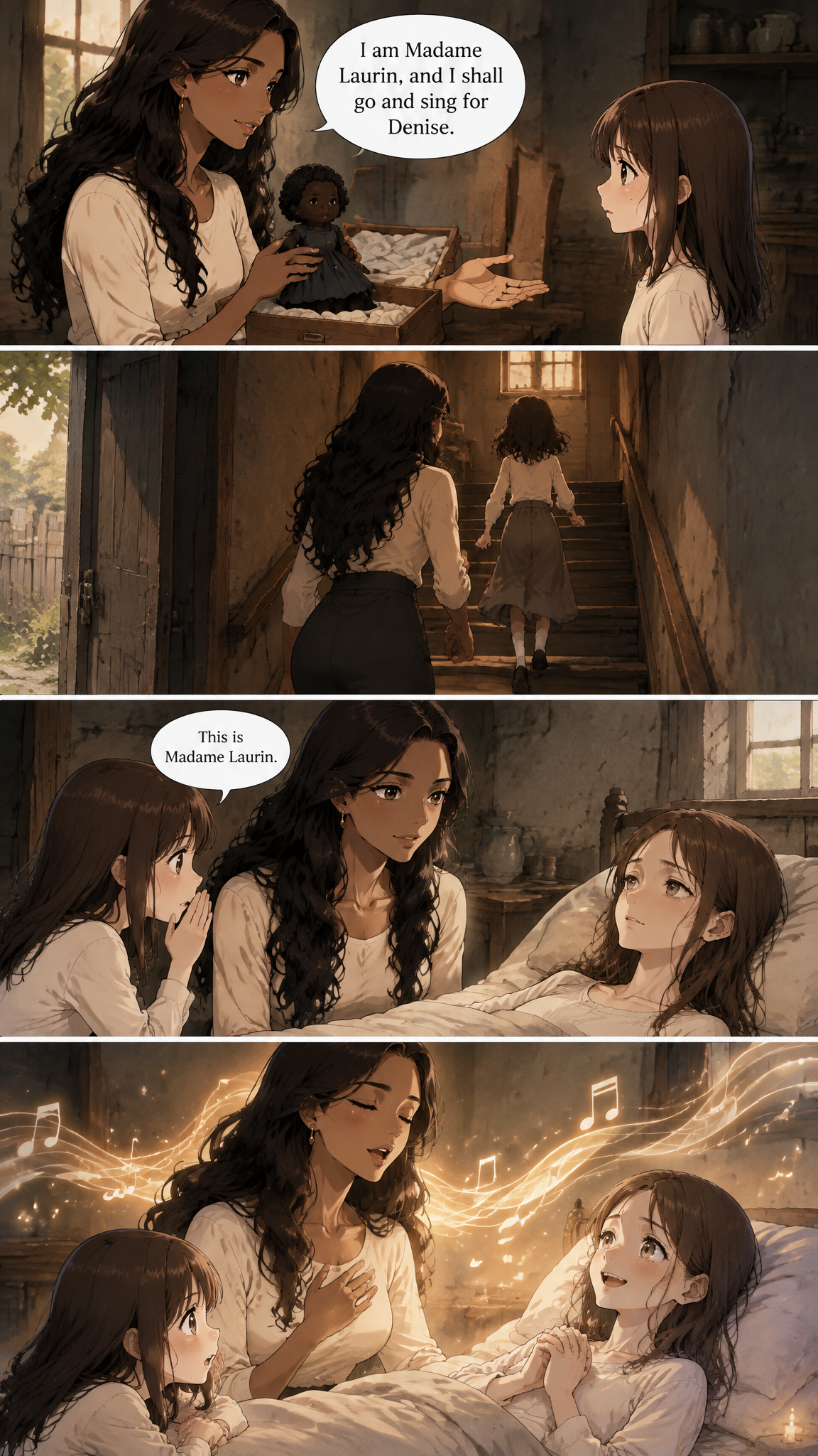 Página de cómic demo de The Little Black Doll