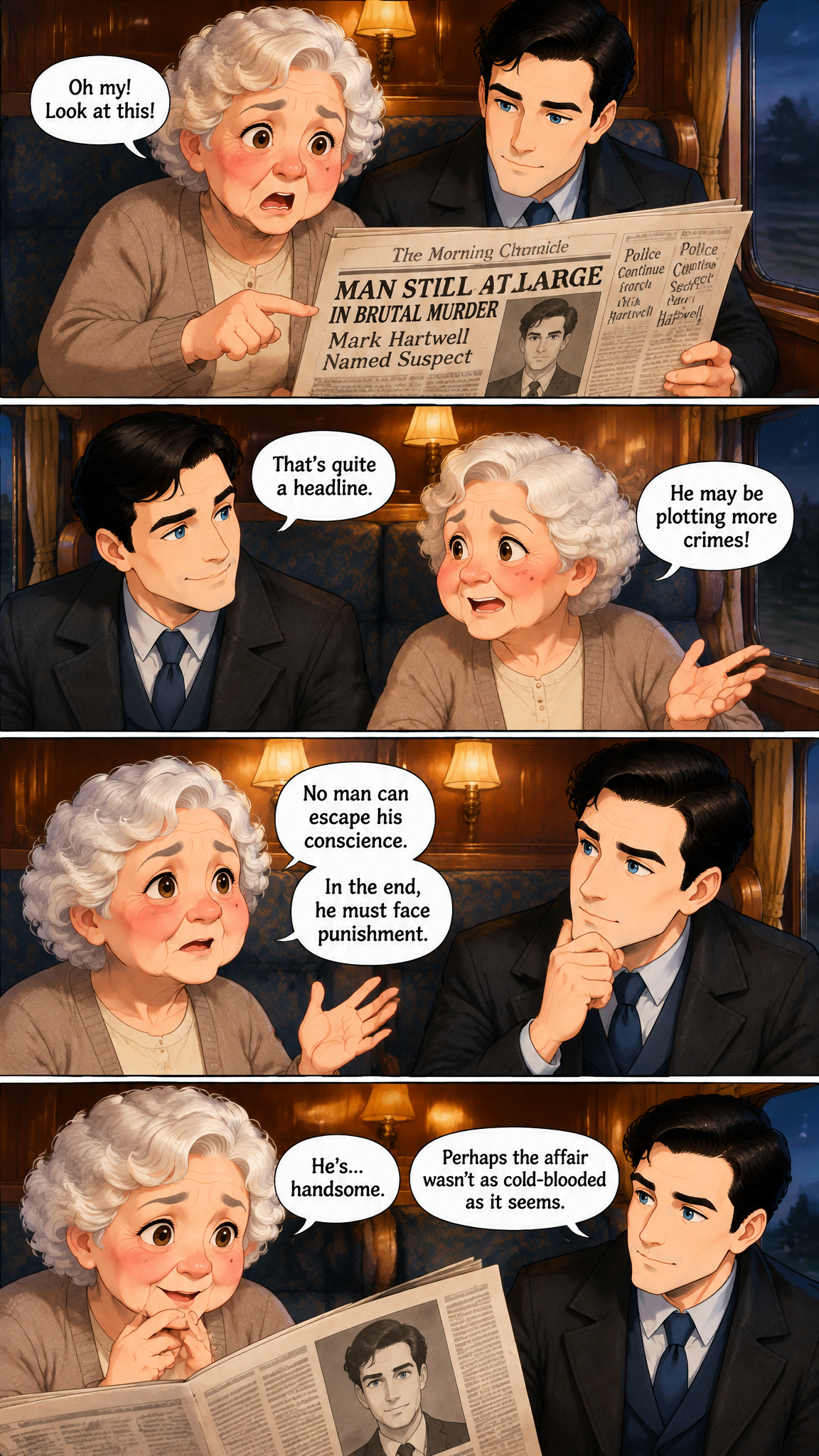 Página de cómic demo de The Man on the Train