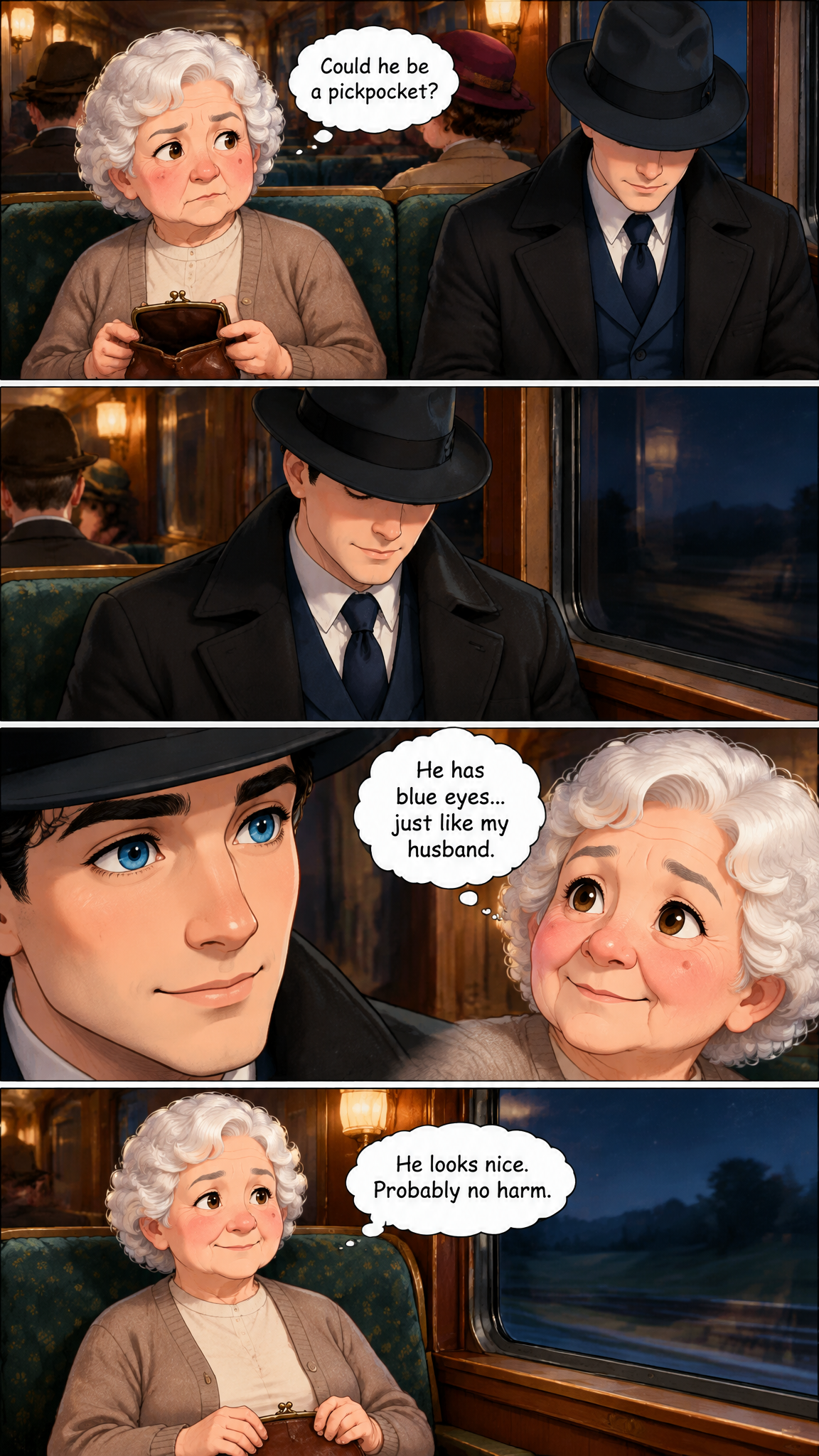 Página de cómic demo de The Man on the Train