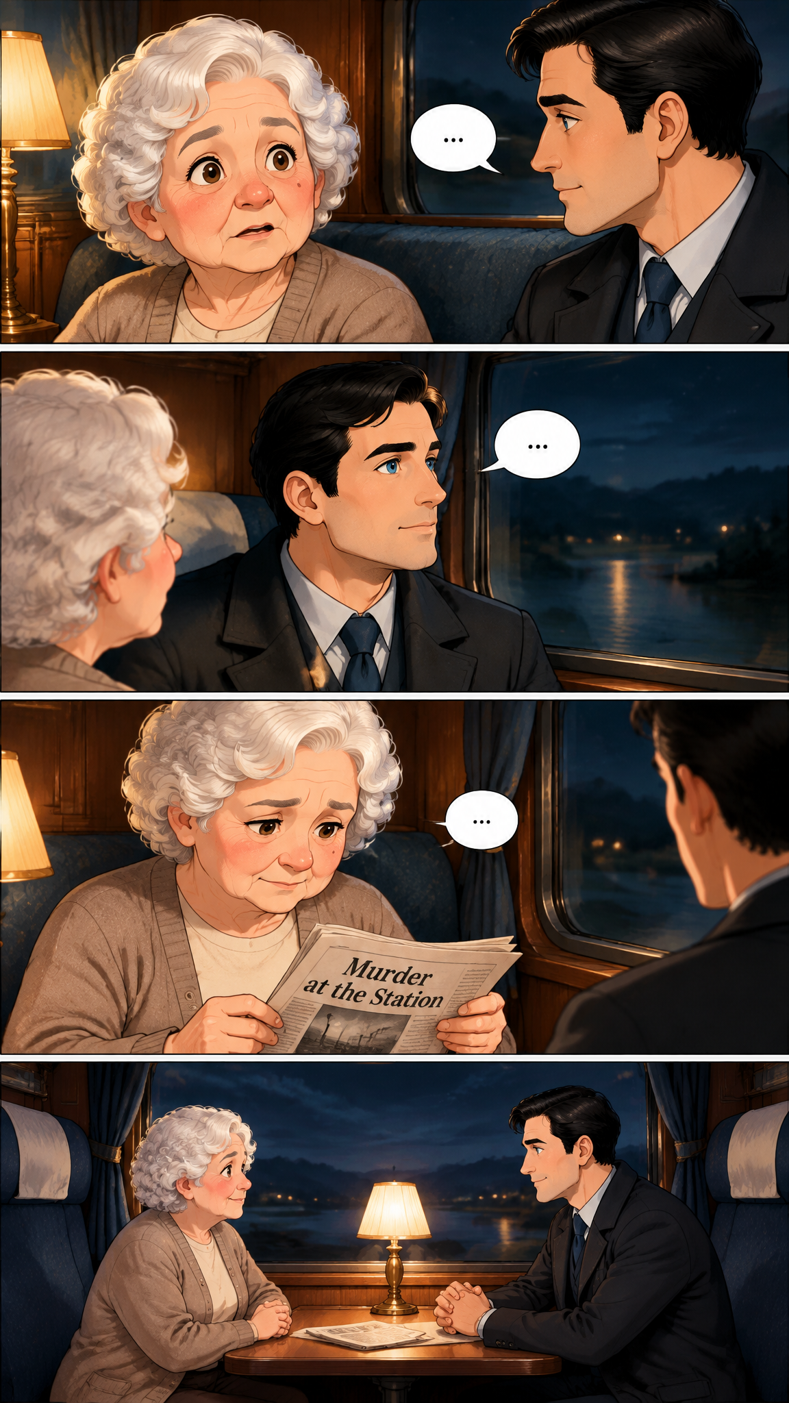 Página de cómic demo de The Man on the Train