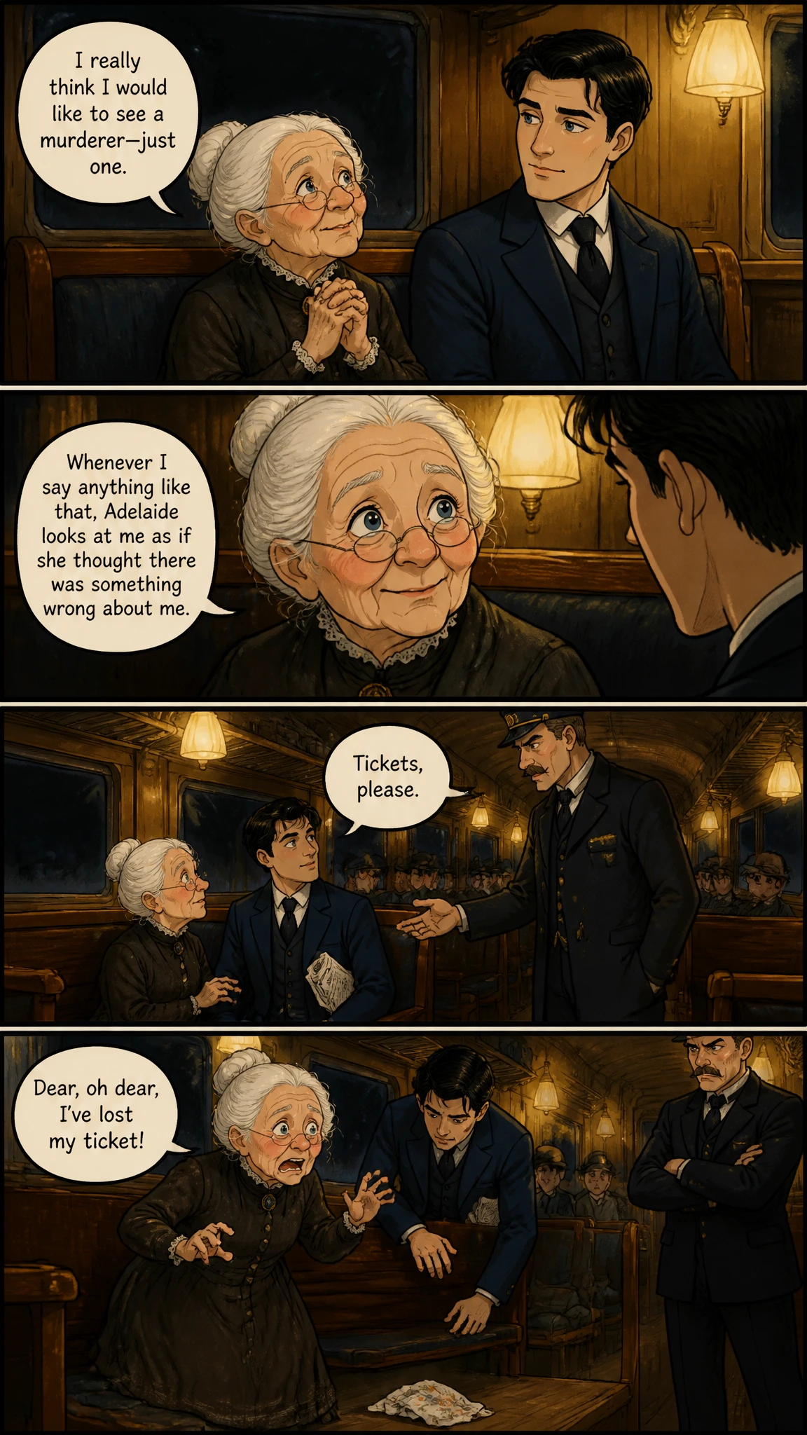 Demo comic page from The Man on the Train