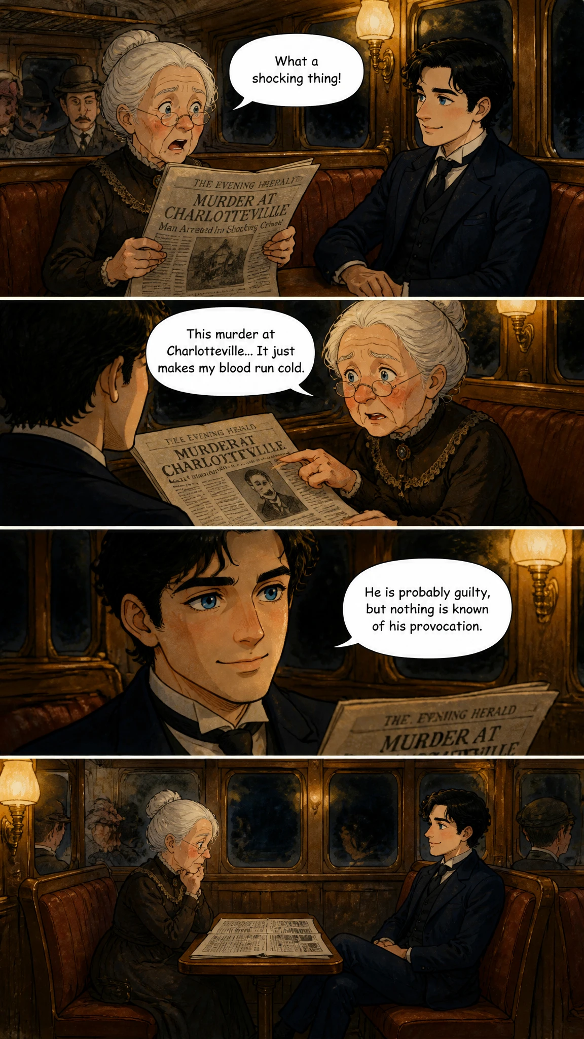 Demo comic page from The Man on the Train