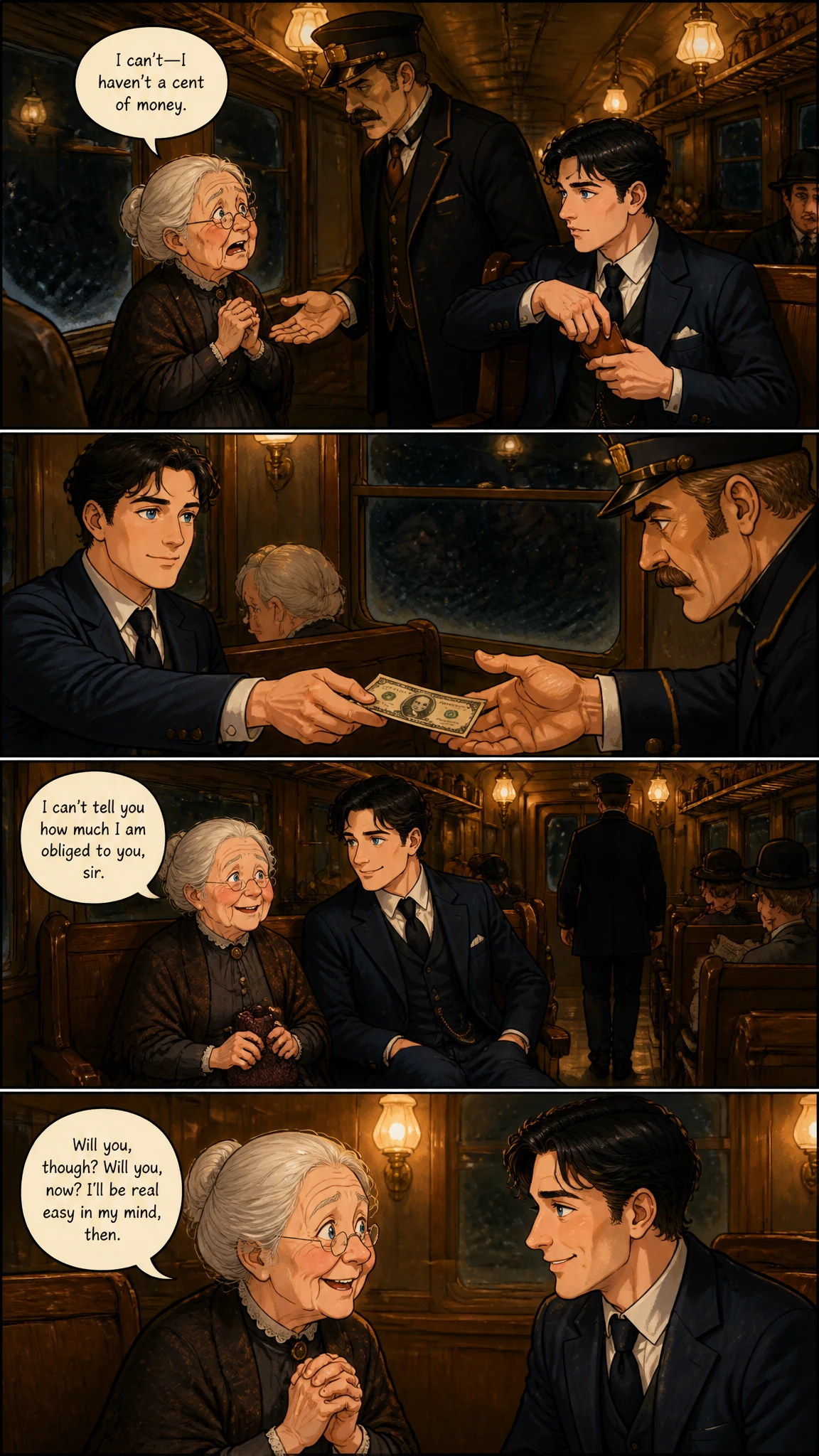Demo comic page from The Man on the Train