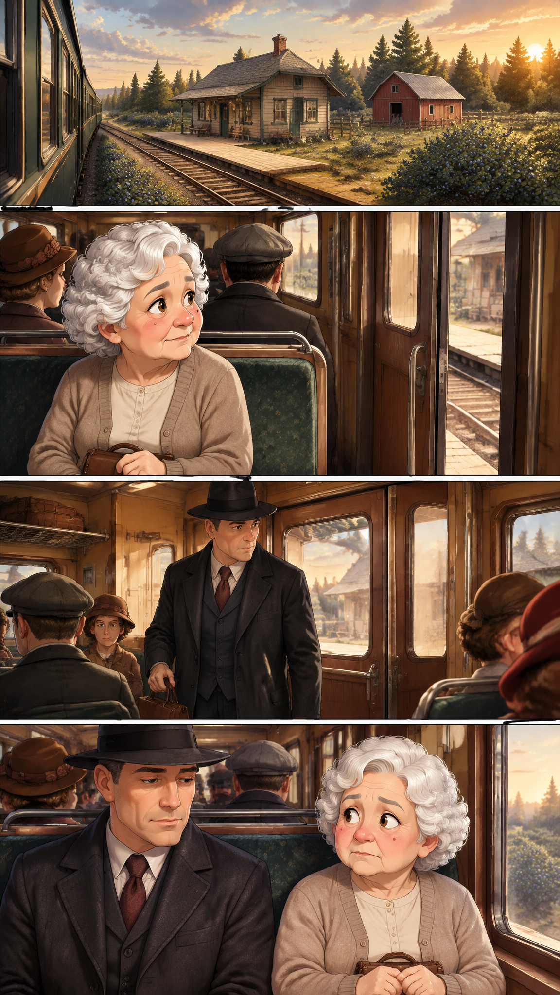 Página de cómic demo de The Man on the Train
