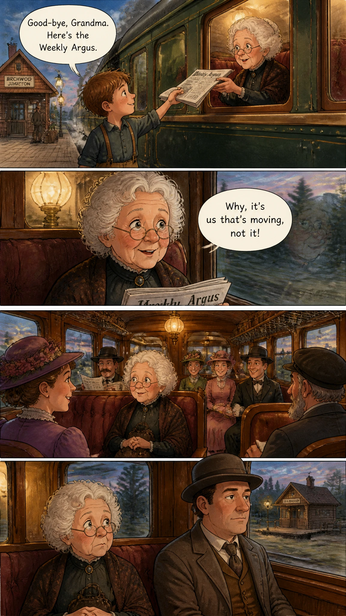 Demo comic page from The Man on the Train
