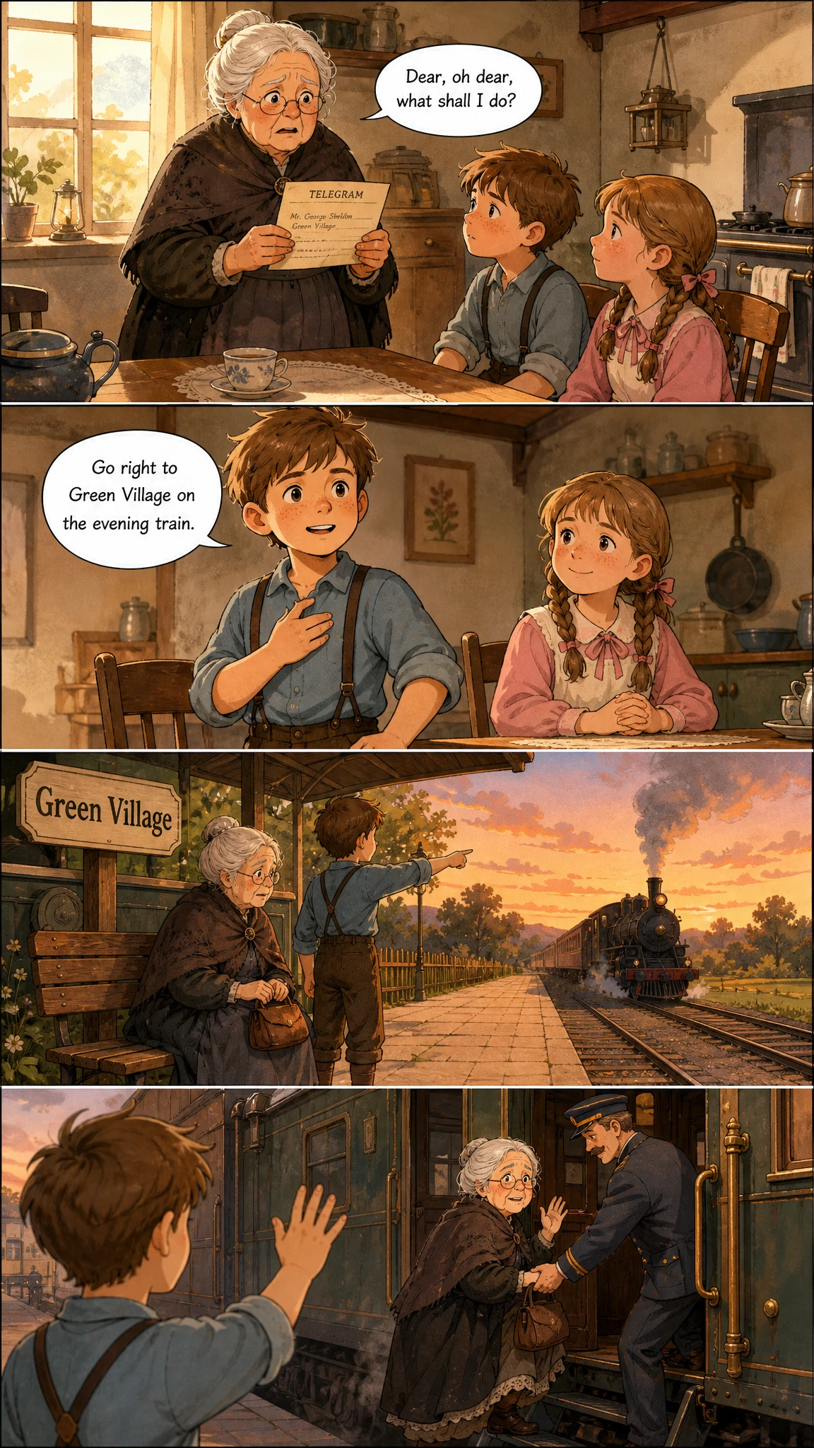 Demo comic page from The Man on the Train