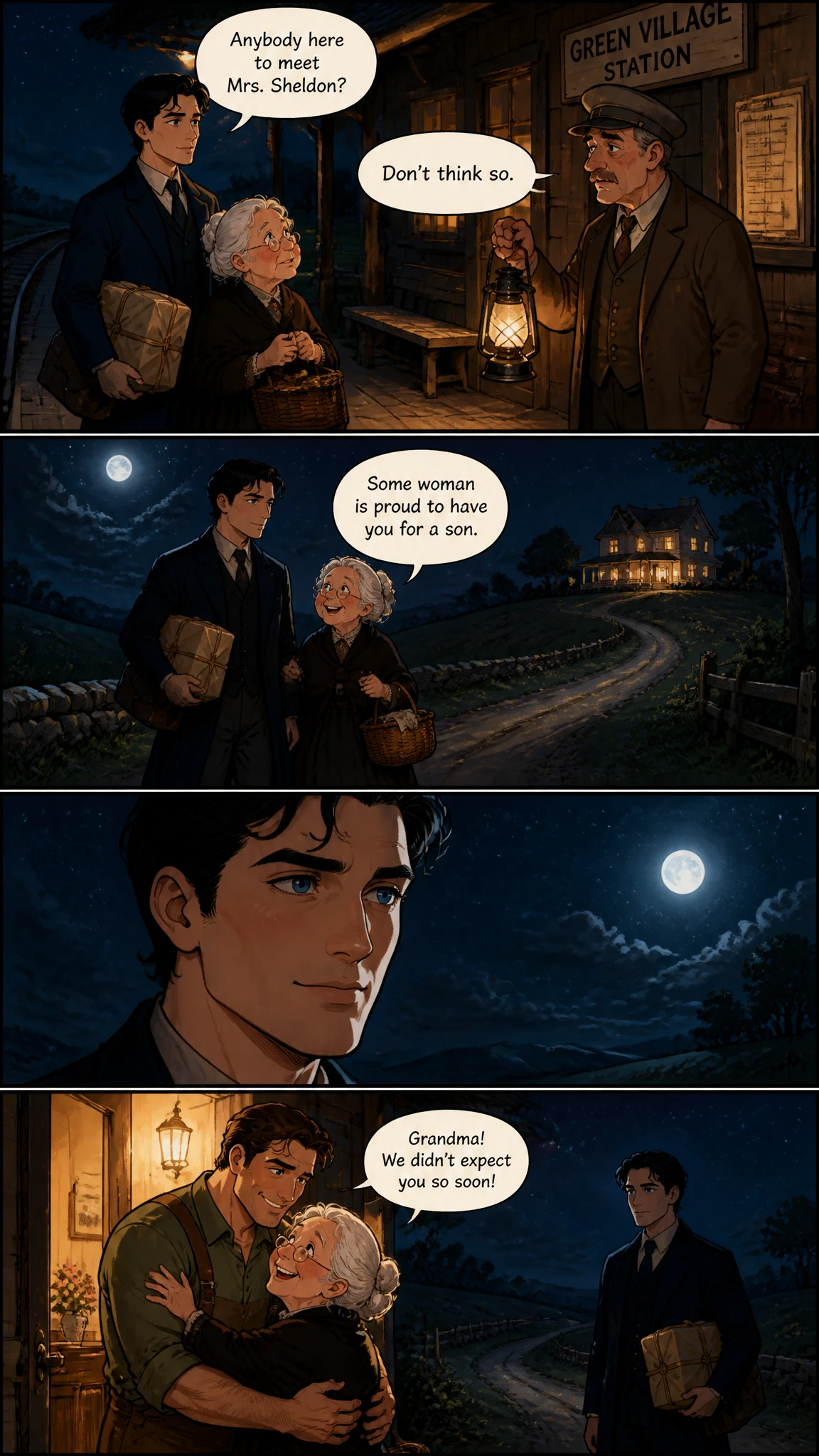 Demo comic page from The Man on the Train