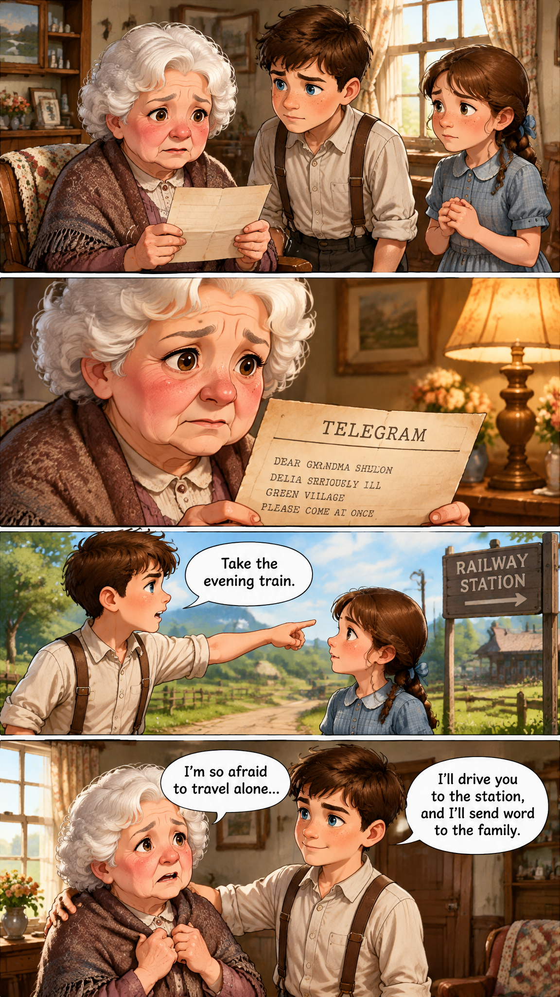 Página de cómic demo de The Man on the Train