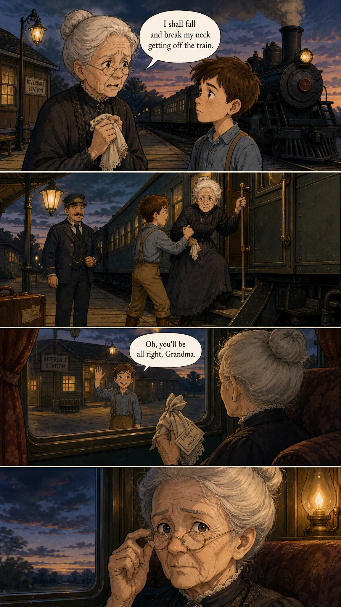 Demo comic page from The Man on the Train