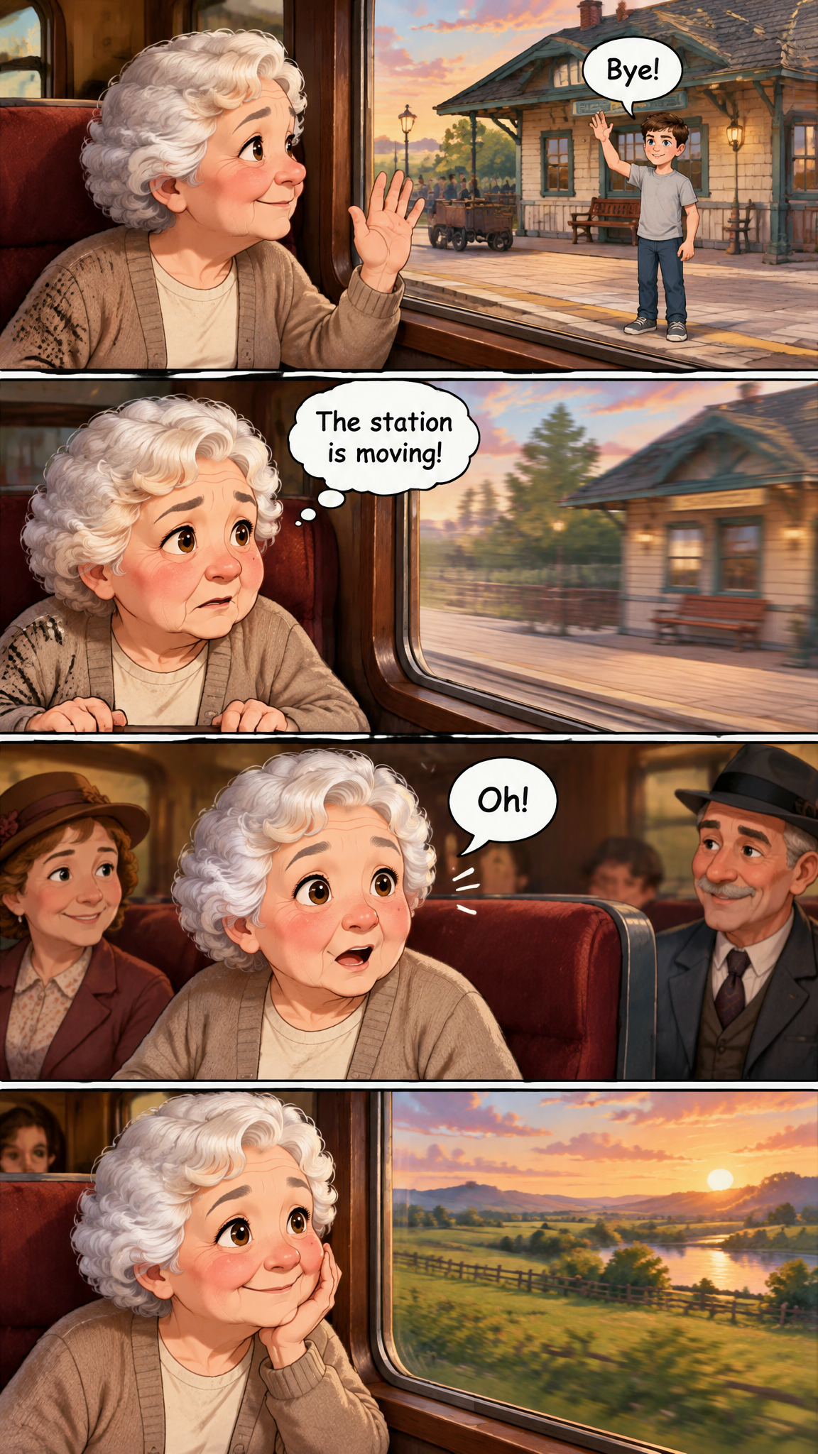 Página de cómic demo de The Man on the Train