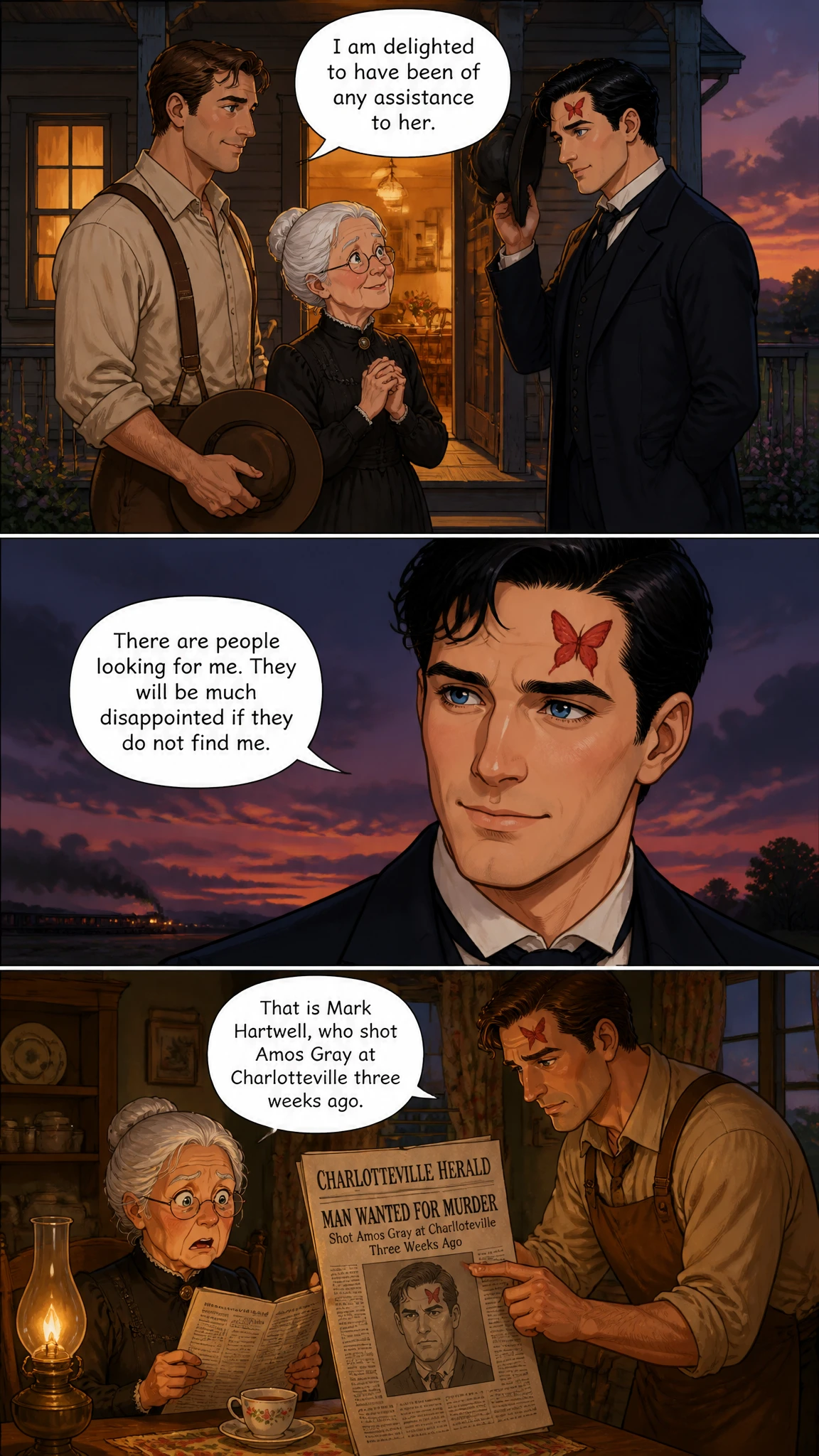 Demo comic page from The Man on the Train