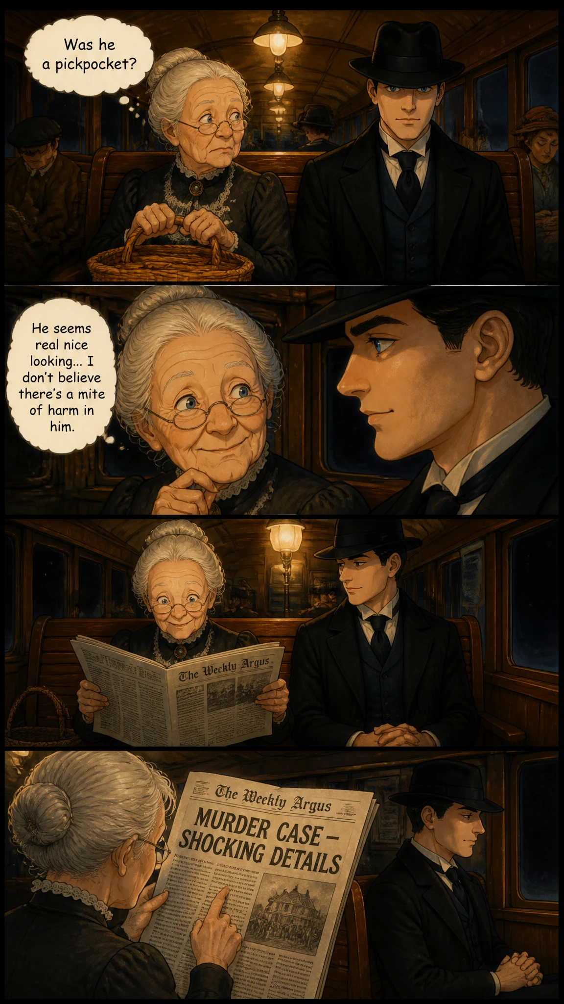 Demo comic page from The Man on the Train