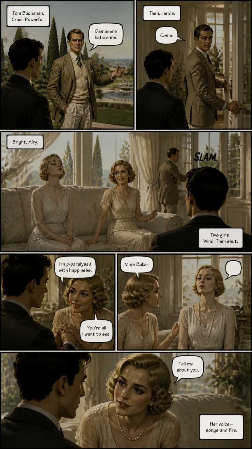 Demo comic page from The Great Gatsby