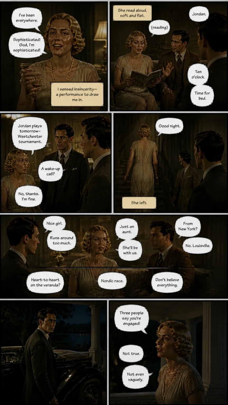 Demo comic page from The Great Gatsby