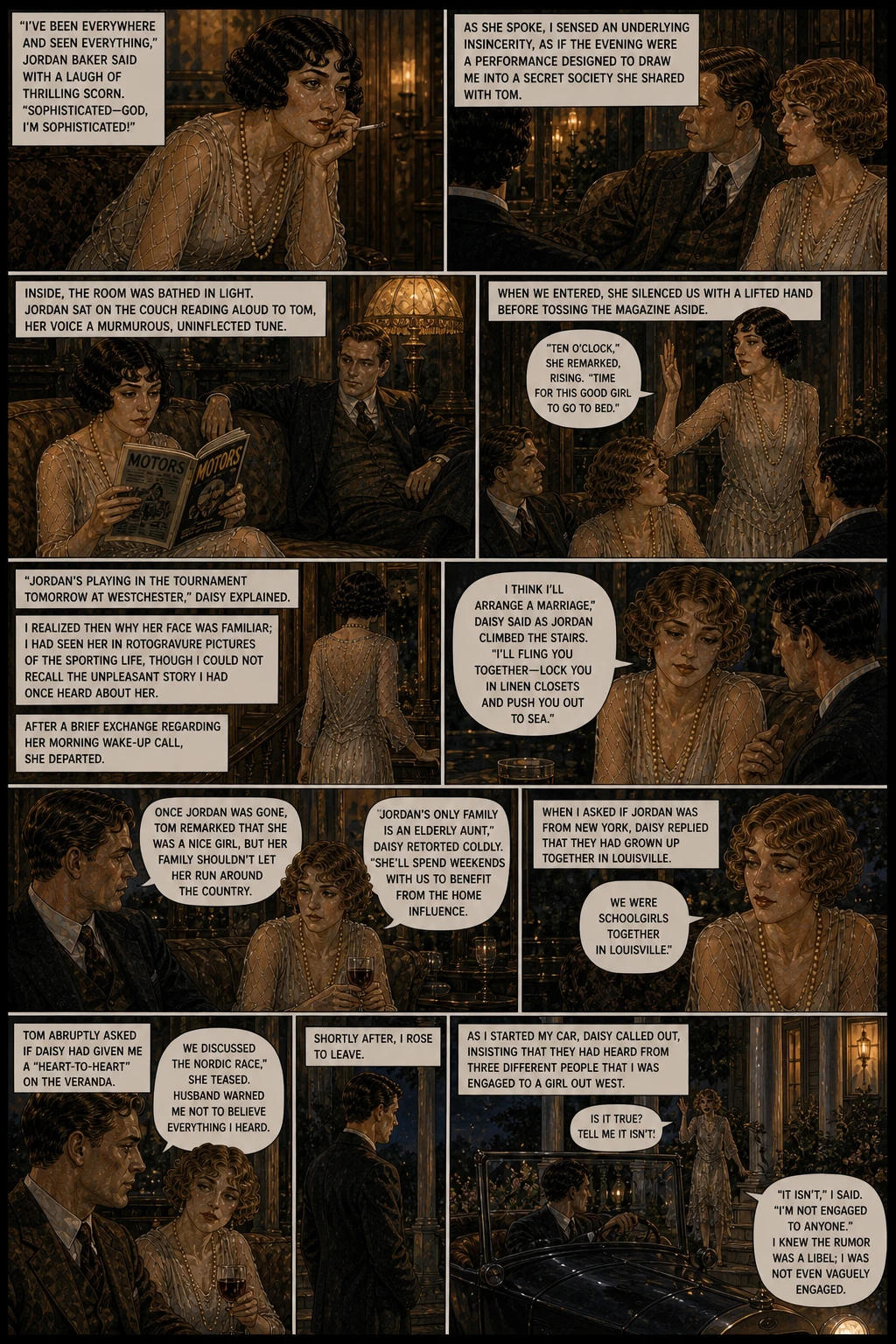 Pagina fumetto demo da The Great Gatsby