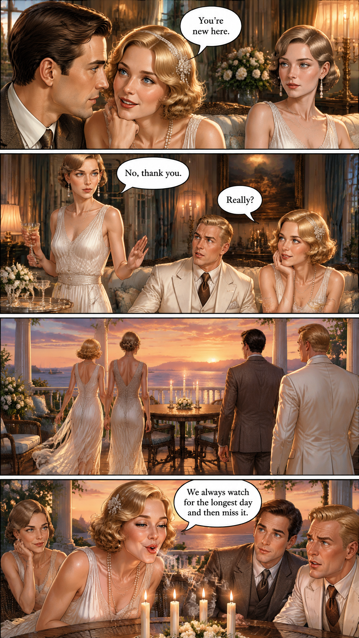 Página de cómic demo de The Great Gatsby