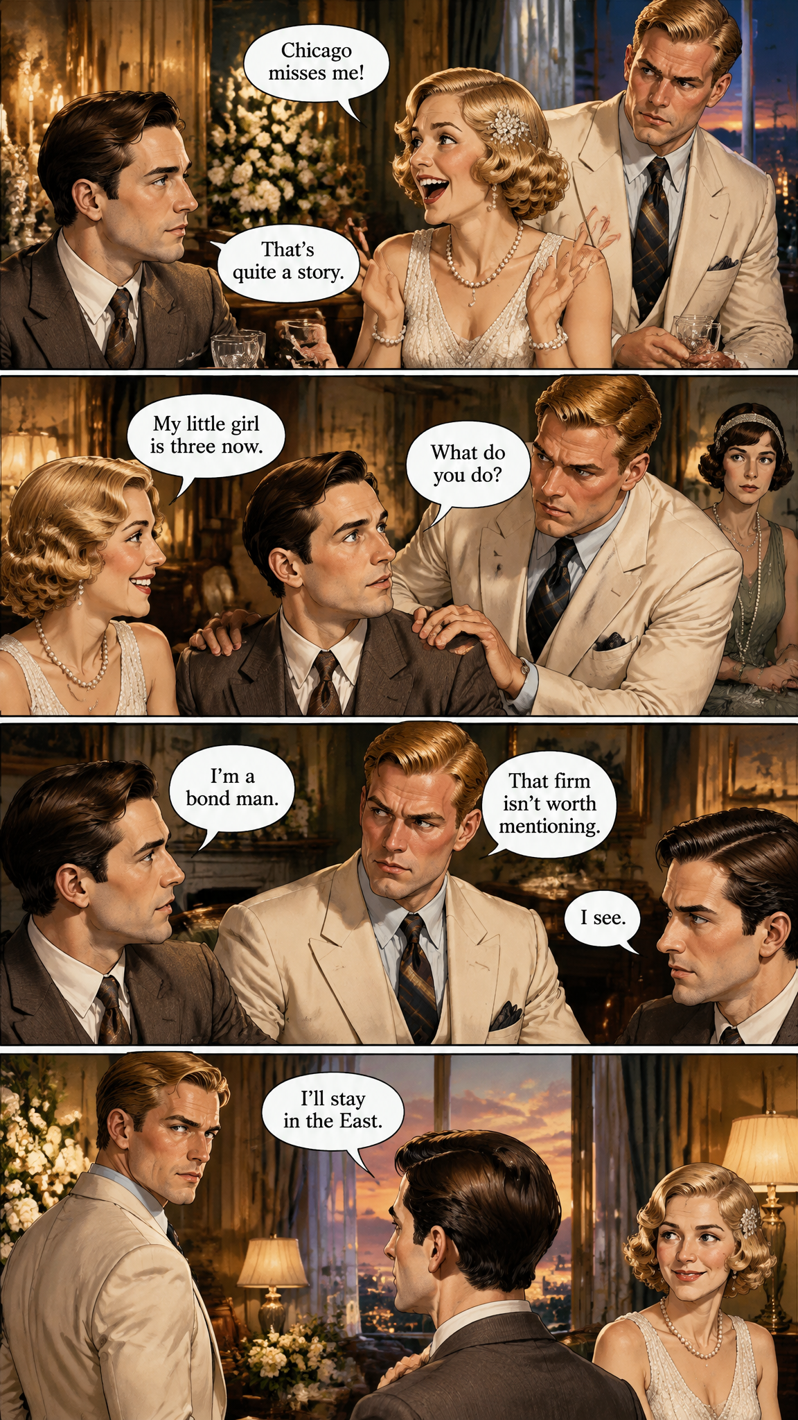 Página de cómic demo de The Great Gatsby