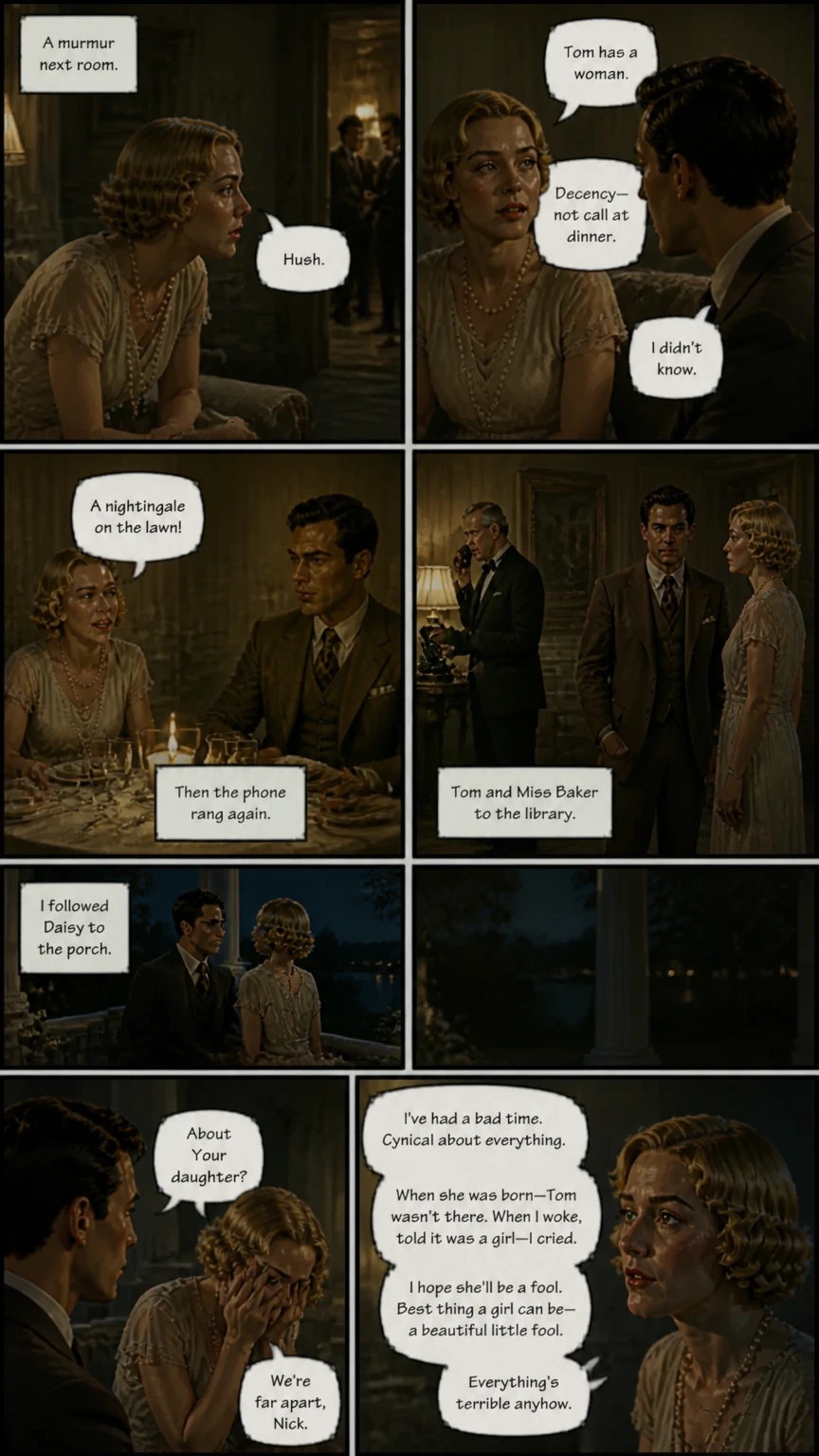 Demo comic page from The Great Gatsby