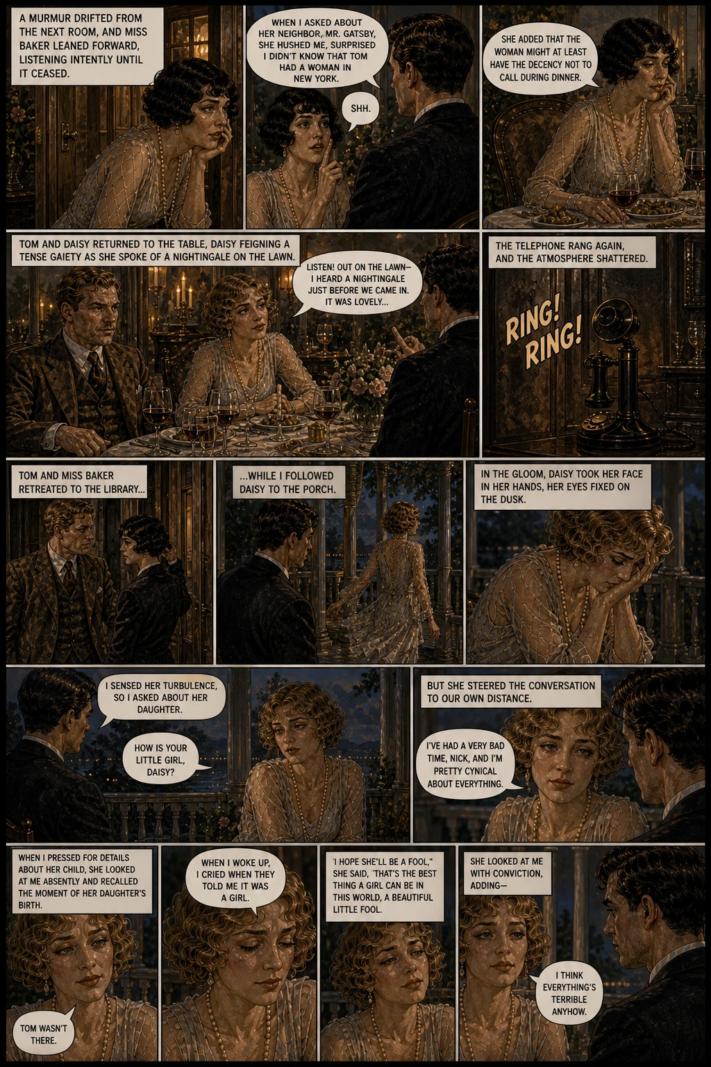Pagina fumetto demo da The Great Gatsby