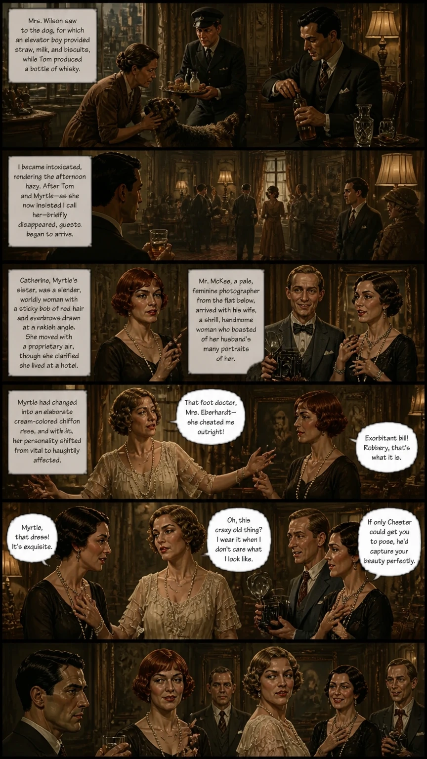 Demo comic page from The Great Gatsby