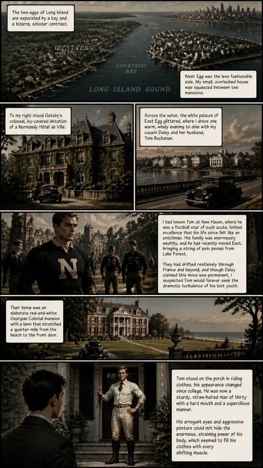 Demo comic page from The Great Gatsby