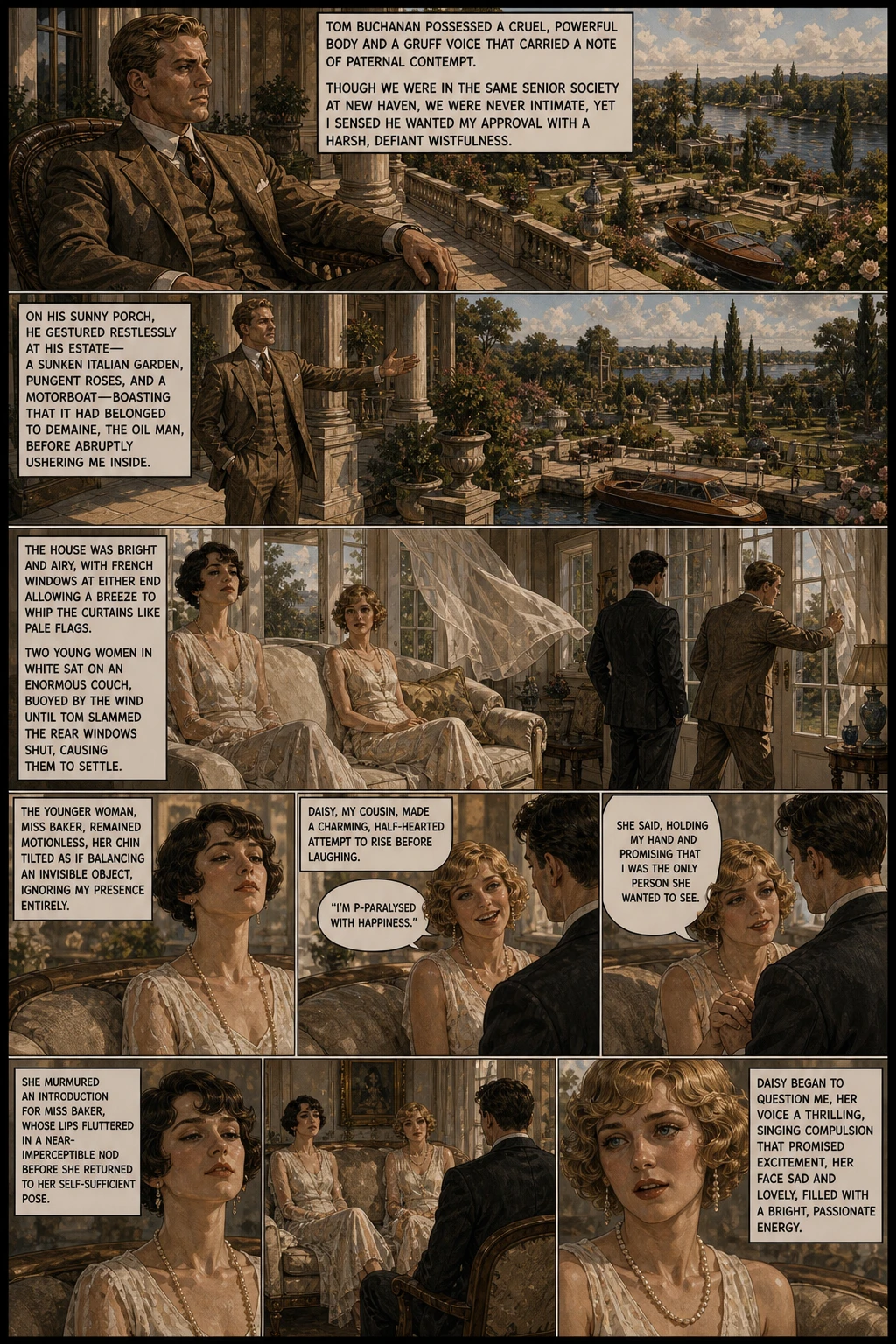 Pagina fumetto demo da The Great Gatsby