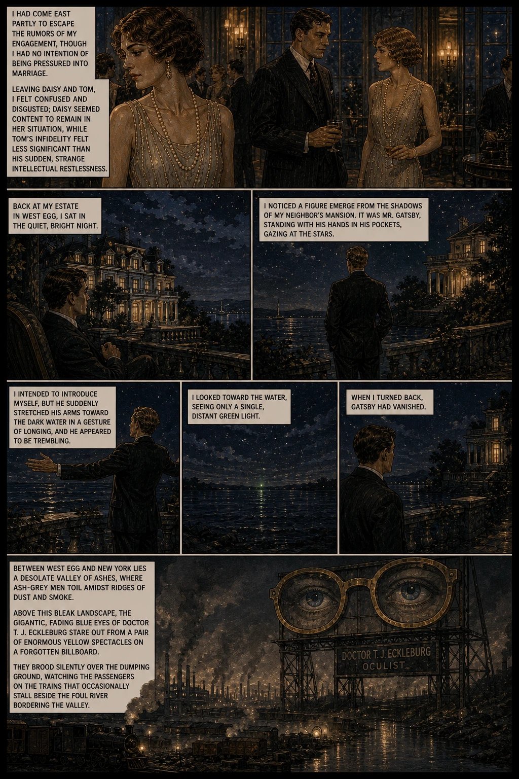 Pagina fumetto demo da The Great Gatsby