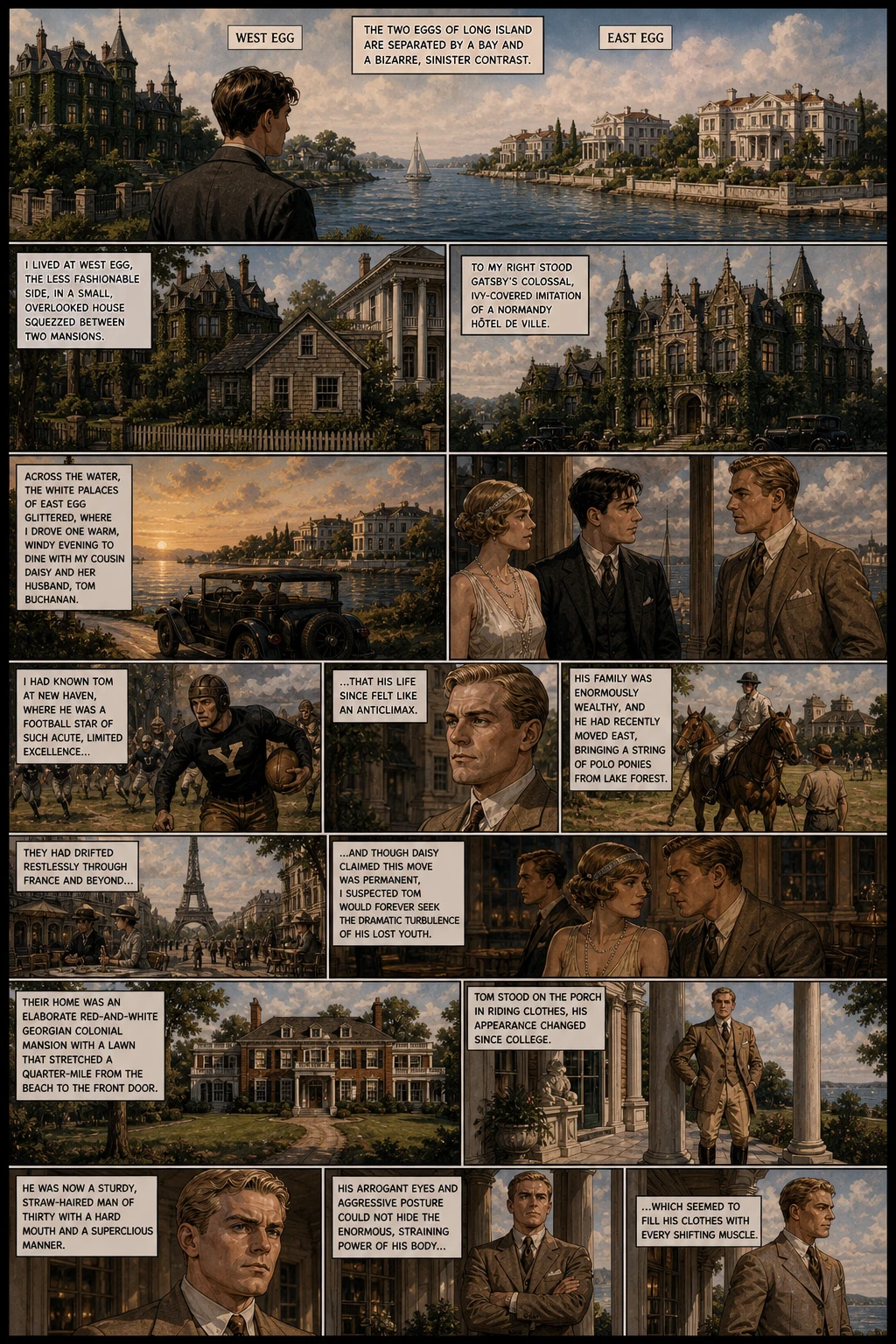 Pagina fumetto demo da The Great Gatsby