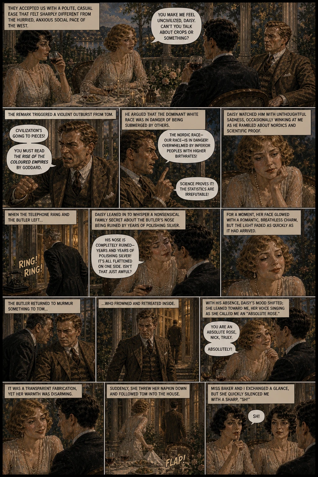 Pagina fumetto demo da The Great Gatsby