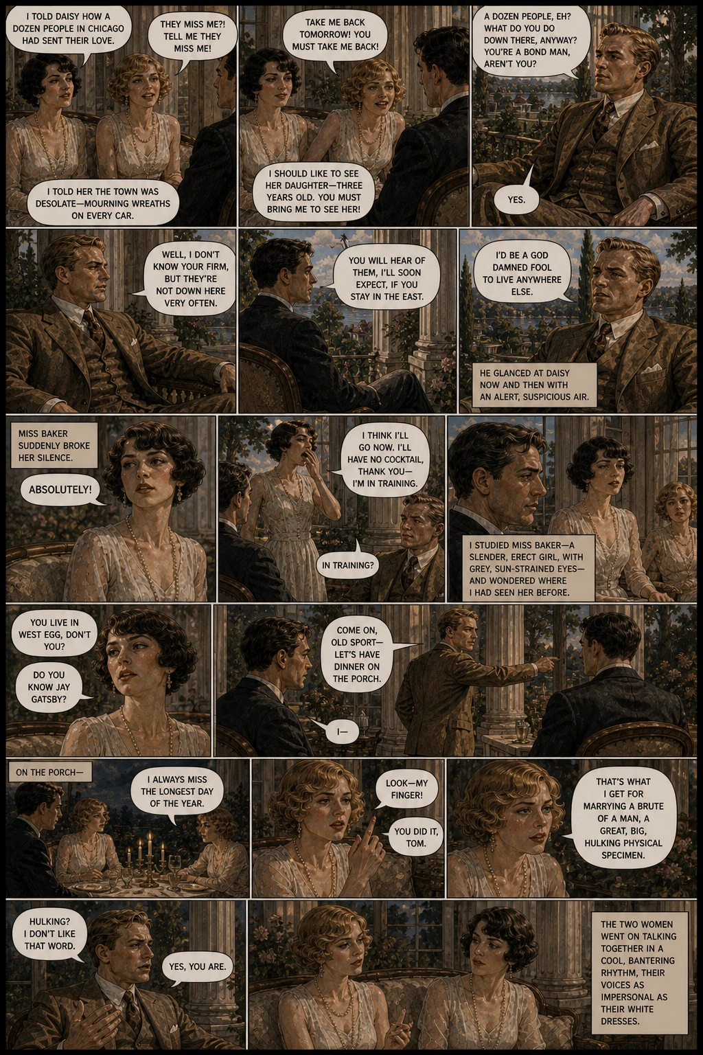 Pagina fumetto demo da The Great Gatsby