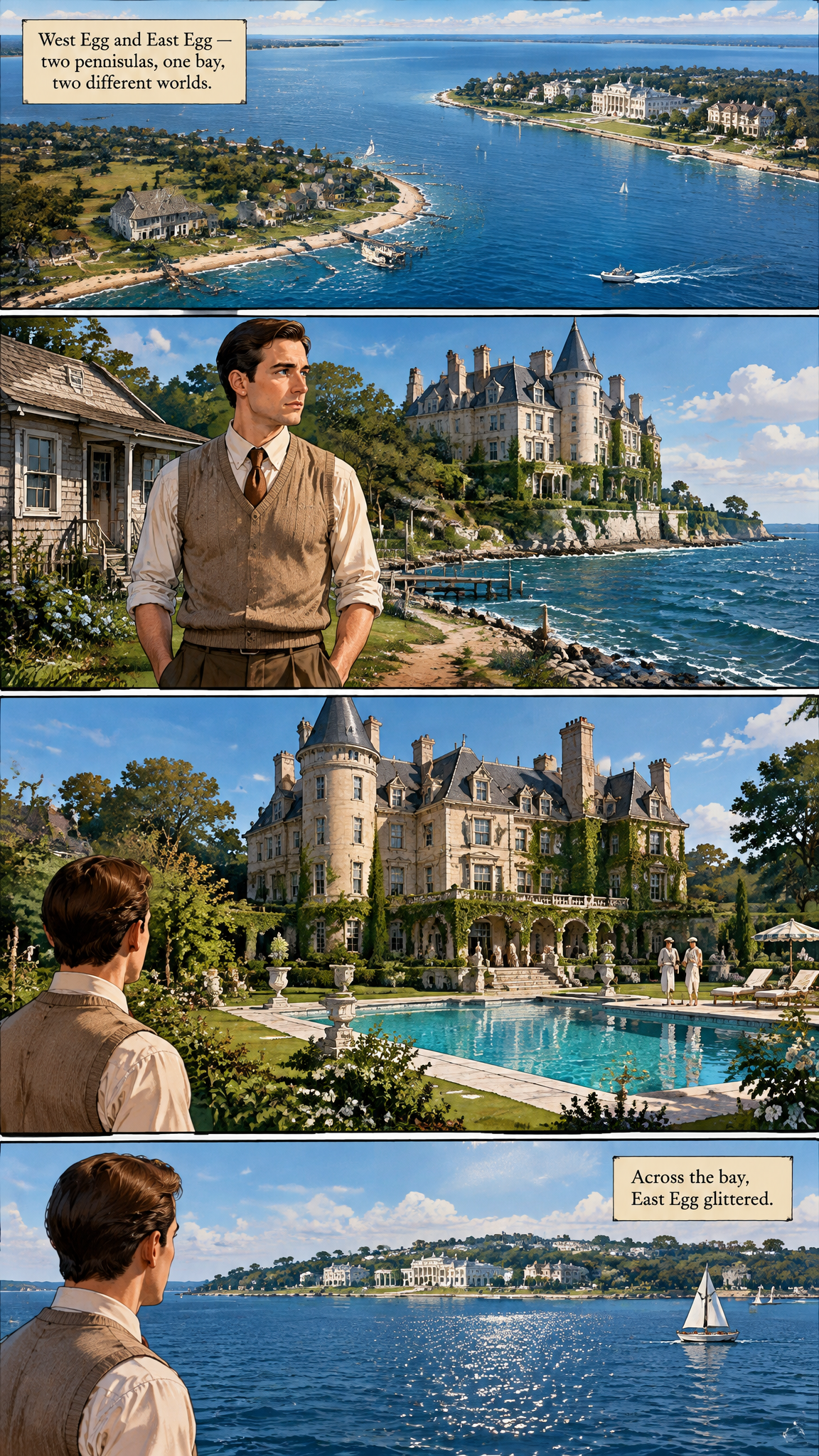Página de cómic demo de The Great Gatsby