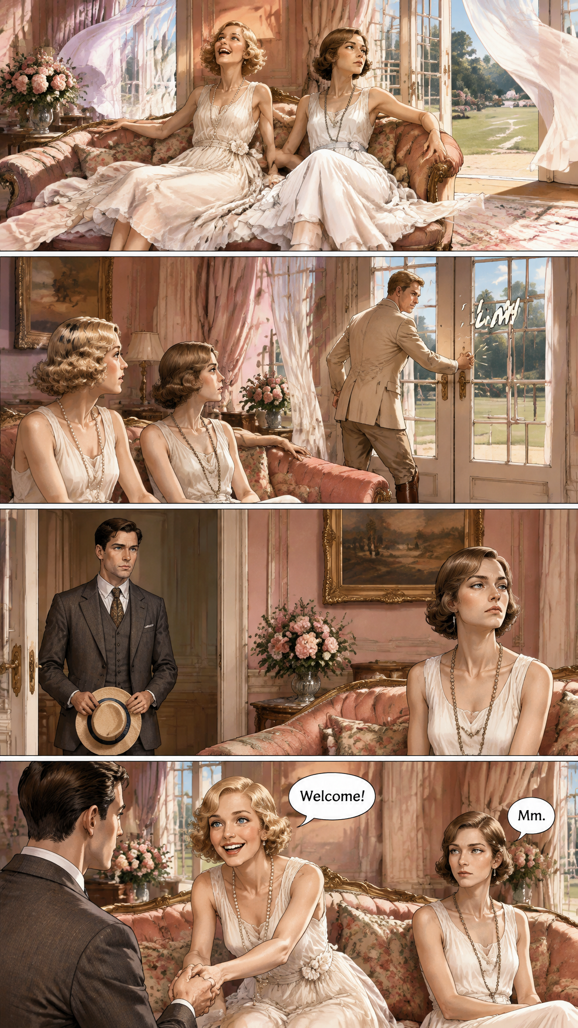 Página de cómic demo de The Great Gatsby