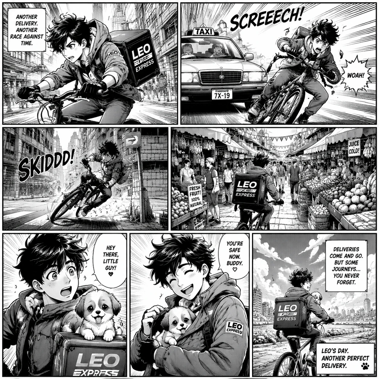 Manga black and white